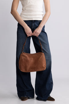 Suede Ginni Medi Bag - Brown Tortoise Shell