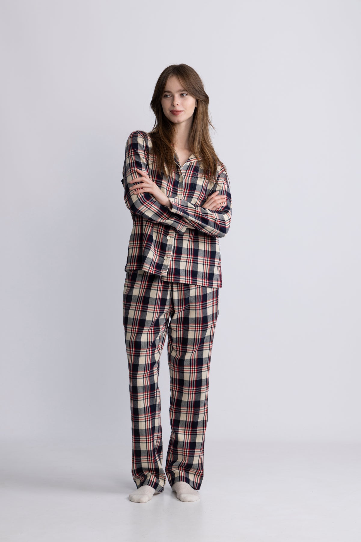 Flannel Pajama Set Gift Box - Ruby Red