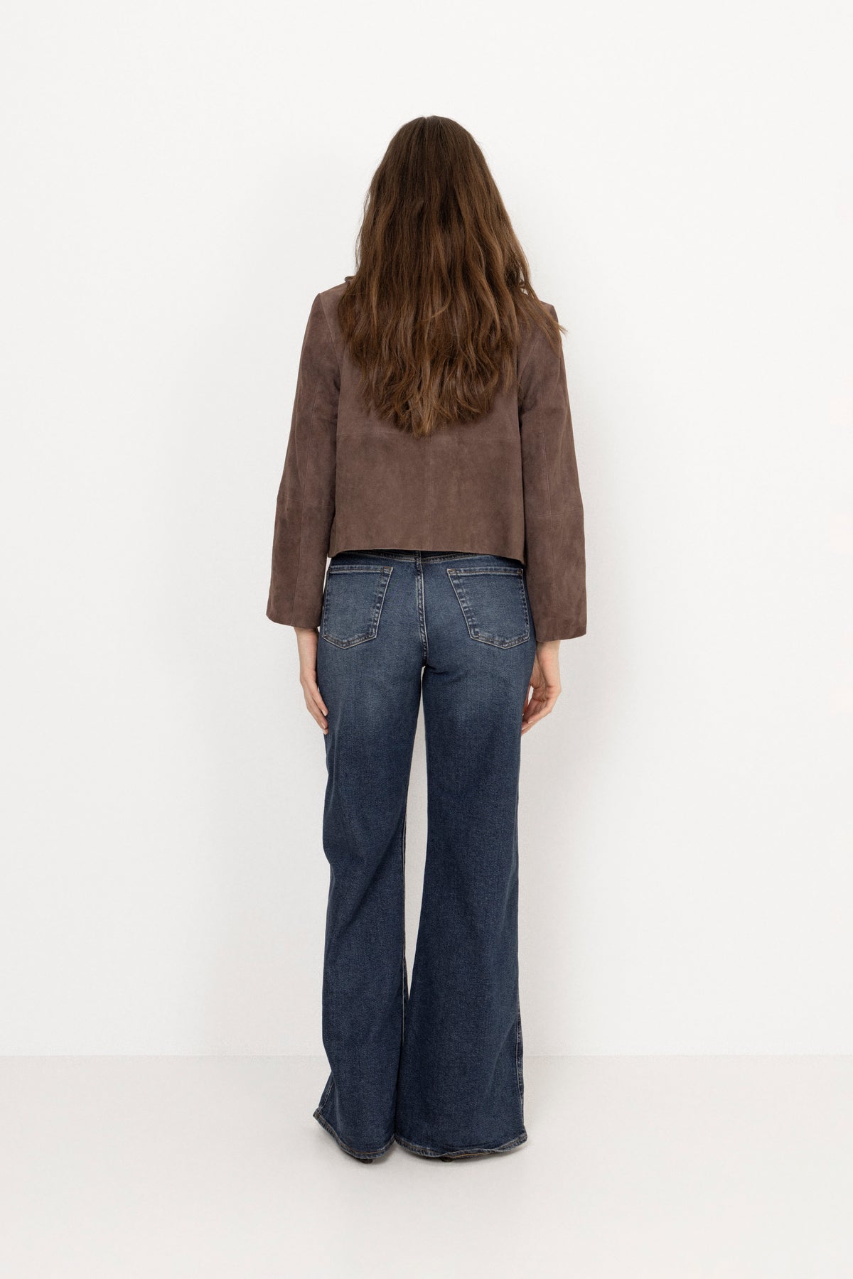 Ruth Suede Leather Jacket - Brown