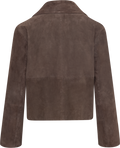 Ruth Suede Leather Jacket - Brown