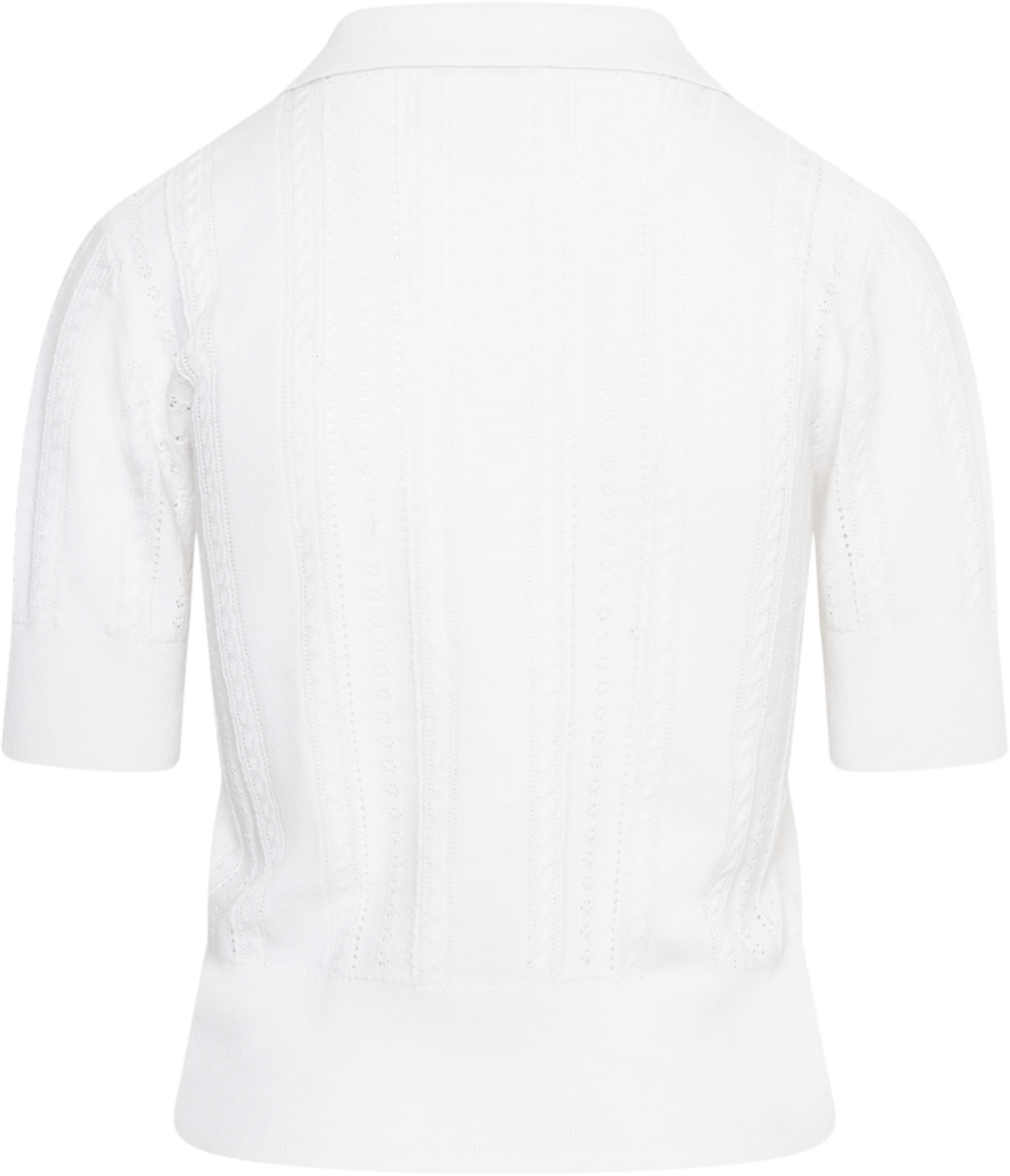 Edel Linen Cotton Polo Tee - White