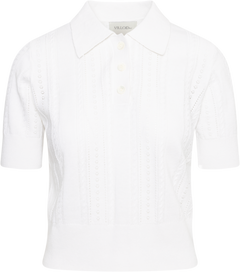 Edel Linen Cotton Polo Tee - White
