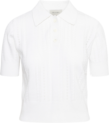 Edel Linen Cotton Polo Tee - White