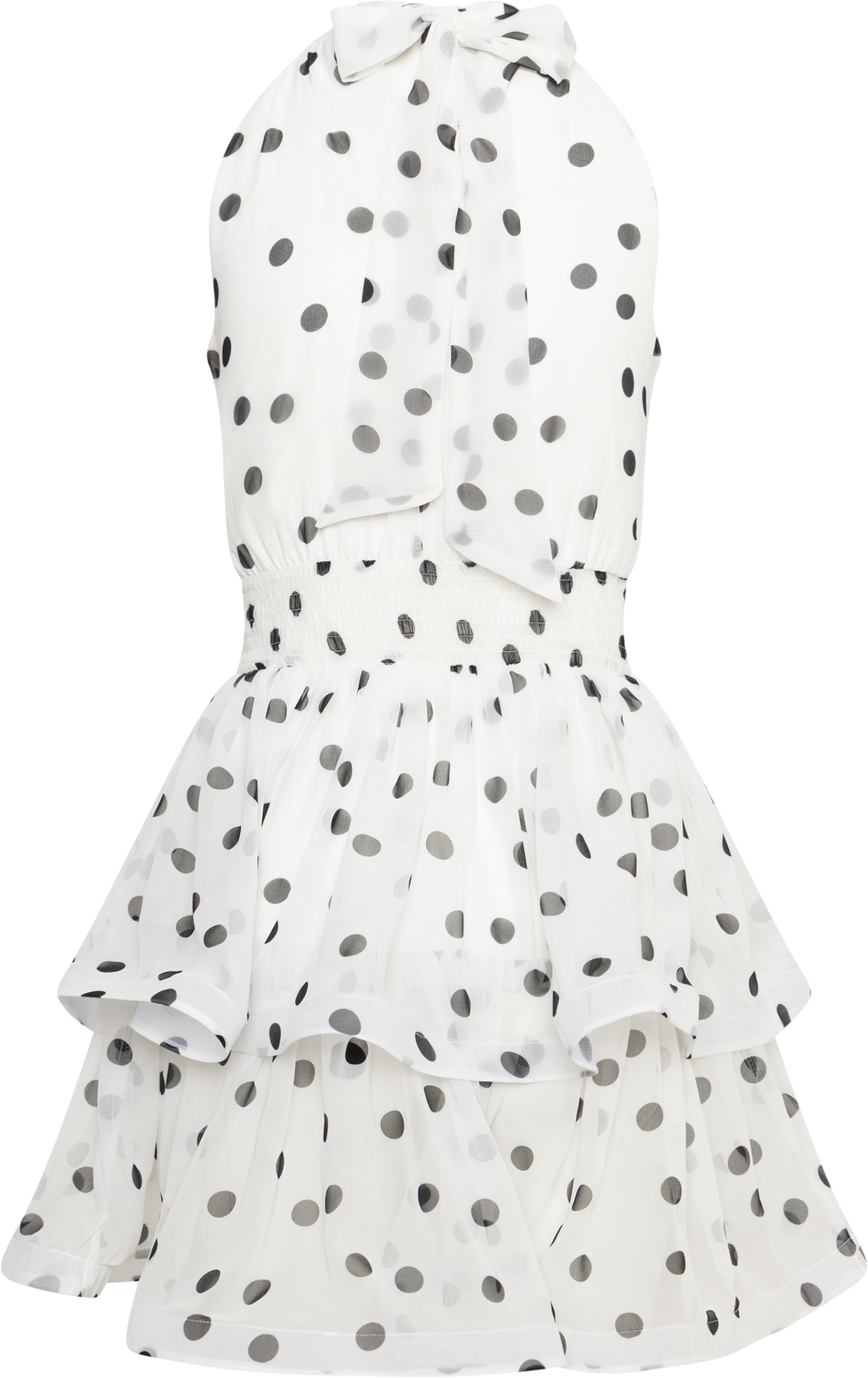 Idun Polka Dot Dress - White/Black