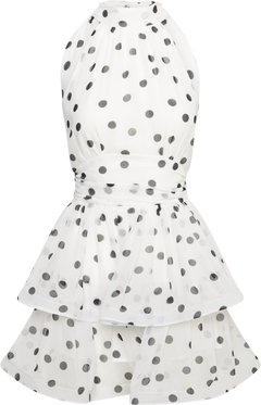 Idun Polka Dot Dress - White/Black