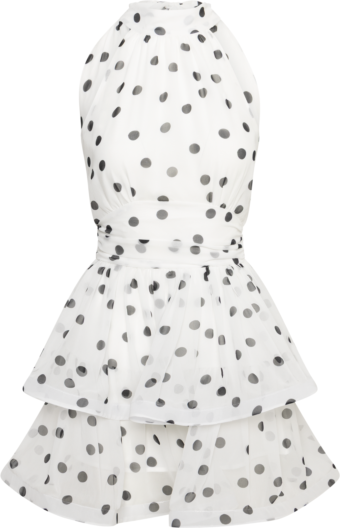 Idun Polka Dot Dress - White/Black