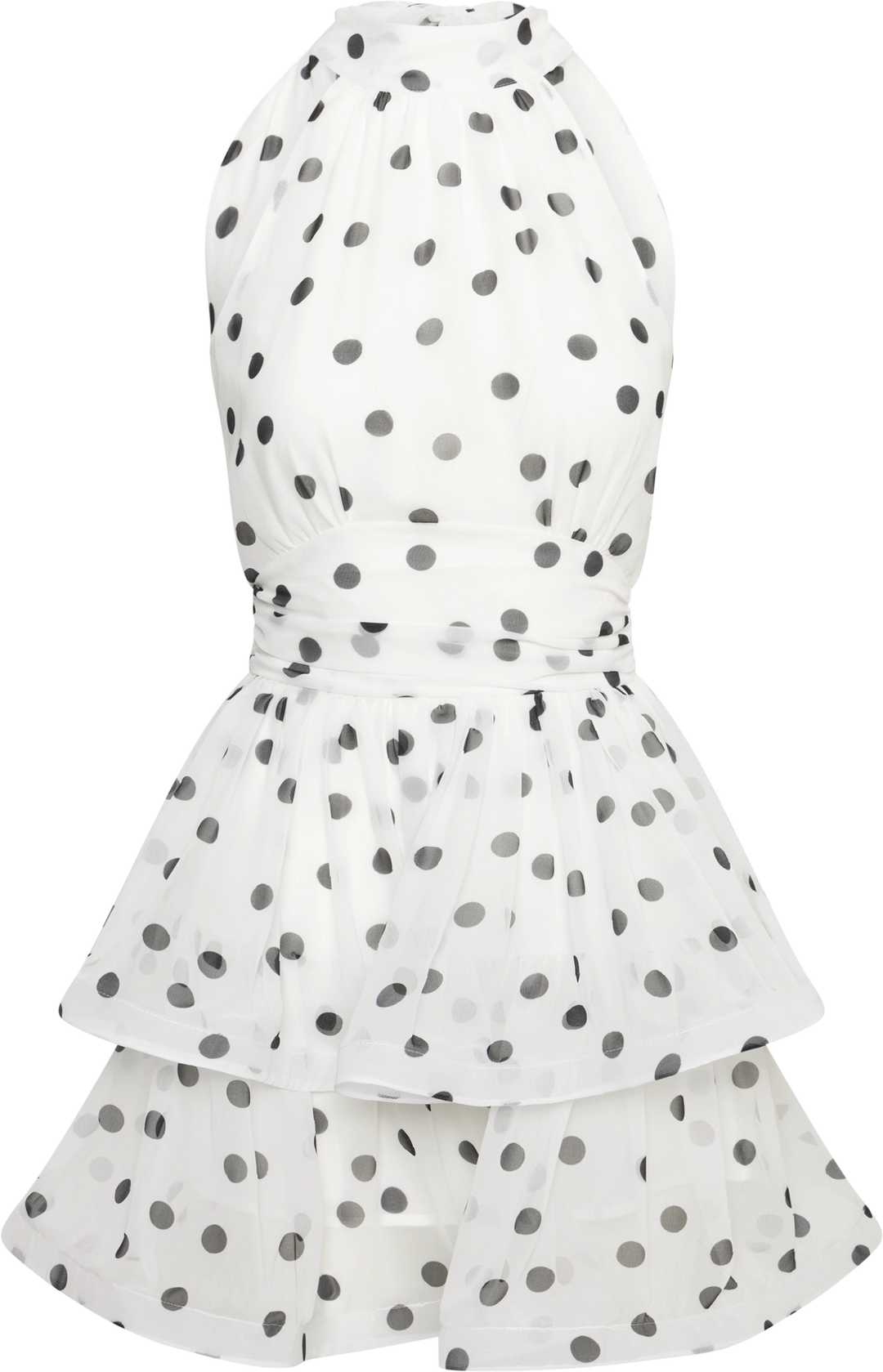 Idun Polka Dot Dress - White/Black
