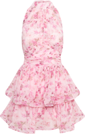 Idun Wave Dress - Pink Floral