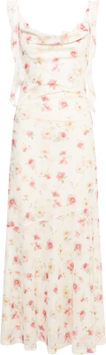 Cecilia Slip Maxi Dress - Pink Floral