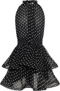 Idun Polka Dot Mini Dress - Black Dot