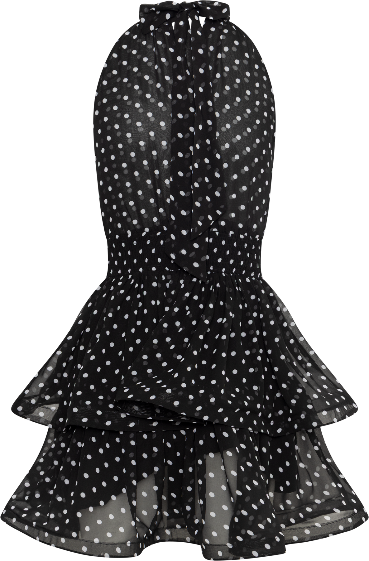 Idun Polka Dot Mini Dress - Black Dot