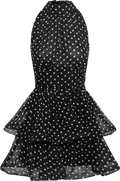 Idun Polka Dot Mini Dress - Black Dot