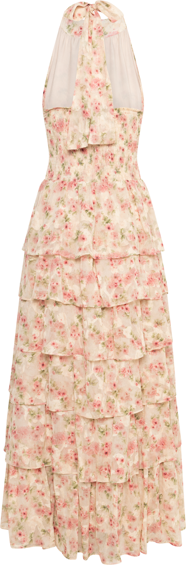 Ingalu Dreamy Floral Dress - Rose/Beige