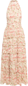 Ingalu Dreamy Floral Dress - Rose/Beige
