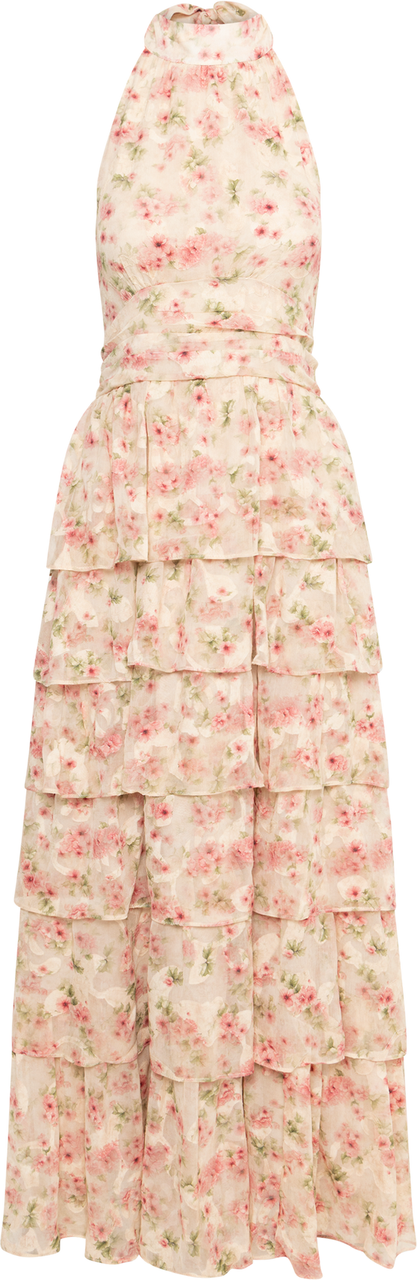Ingalu Dreamy Floral Dress - Rose/Beige