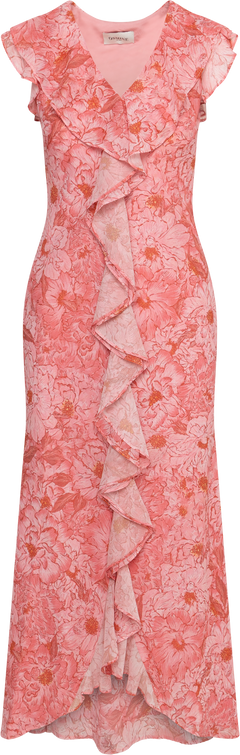 Adelia Chiffon Maxi Dress - Pink
