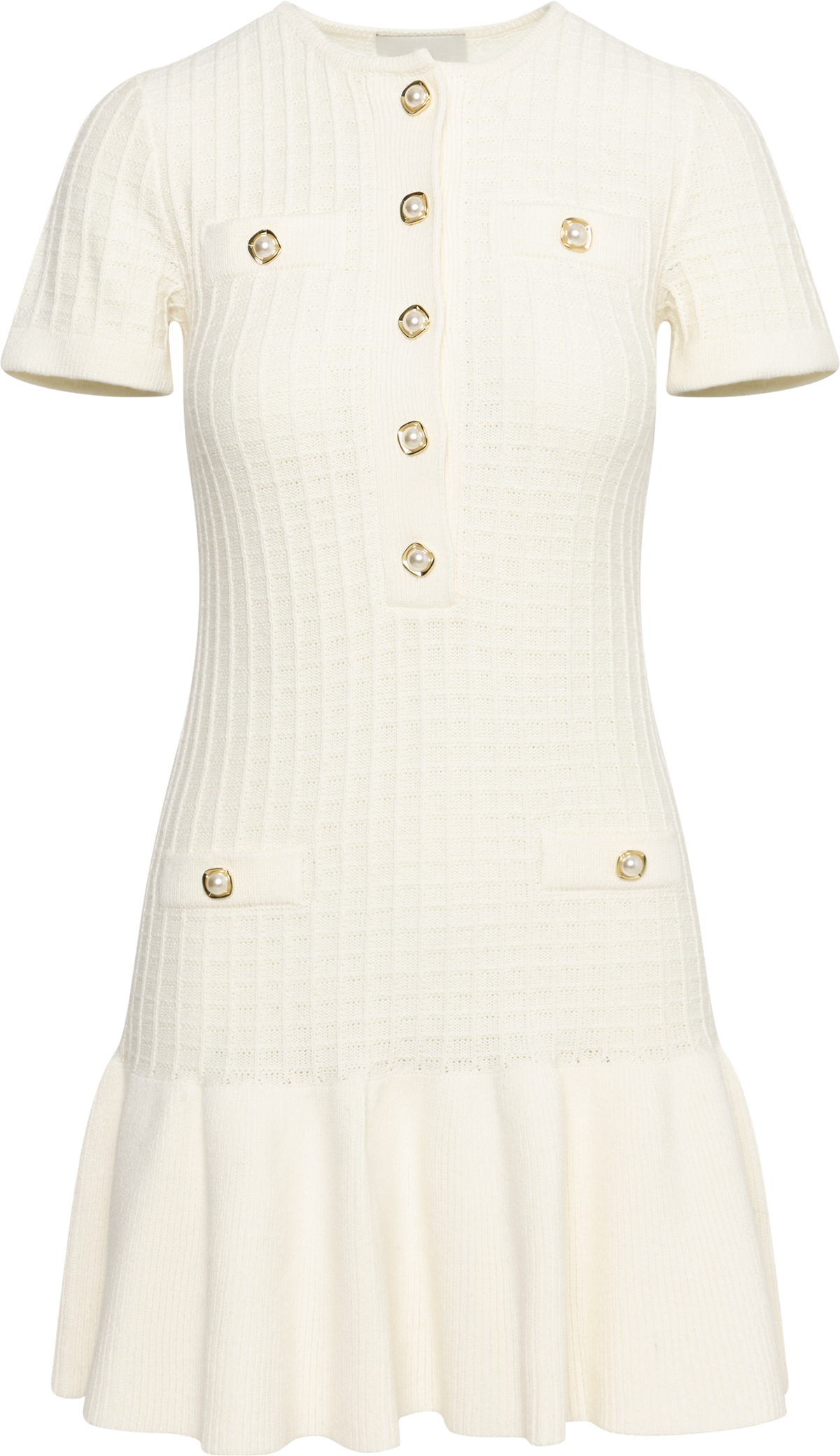Gerdalil Cotton Knit Dress - Creme
