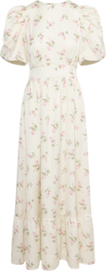 Santi Satin Maxi Dress - Pink Floral