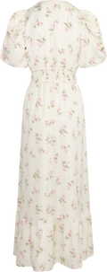 Santi Satin Maxi Dress - Pink Floral
