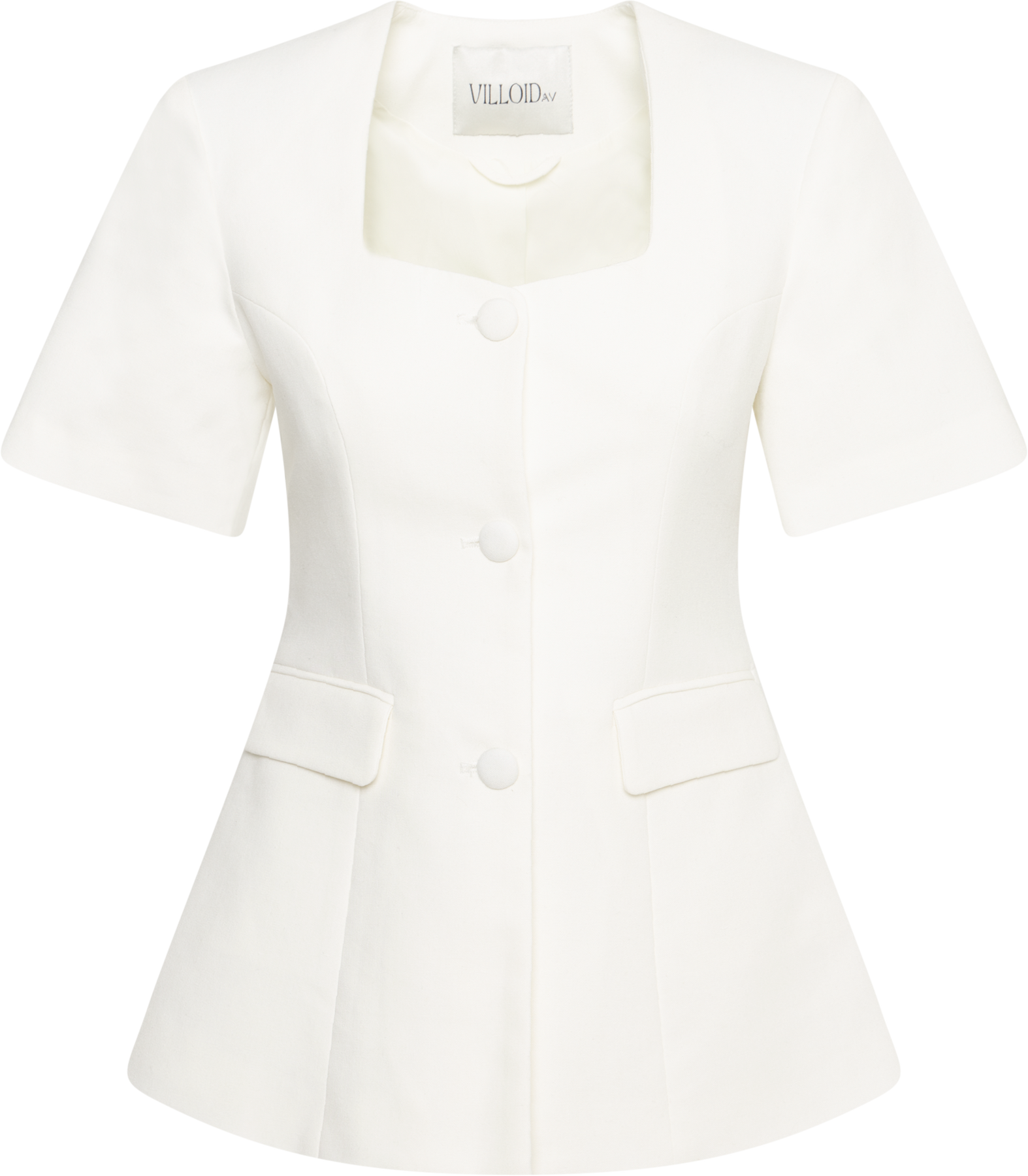 Elida Linen Blazer - White