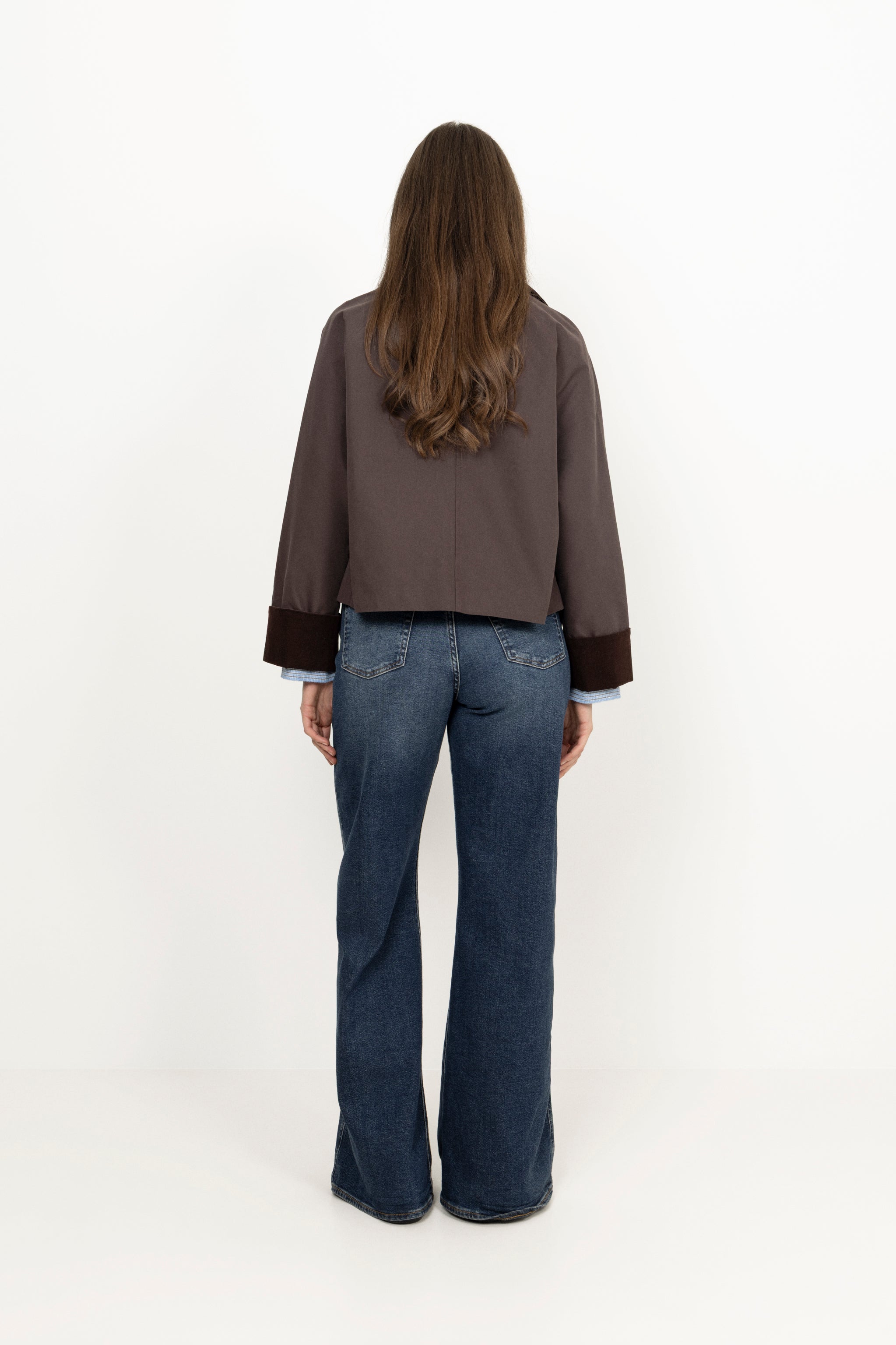 Fiona Country Solid Jacket - Brown