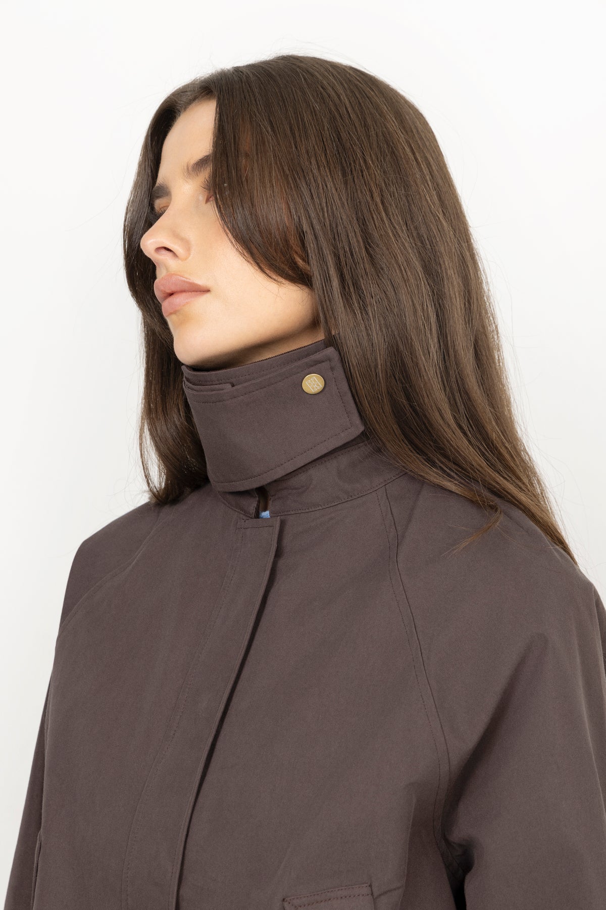 Fiona Country Solid Jacket - Brown