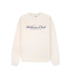 Wellness Club Mc Emboirdered Crewneck - Cream