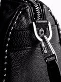 XS Sunny Grained Leather + Stu - Noir