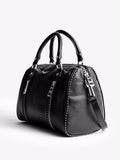 Sunny Medium Grained Leather + - Noir