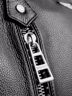 Sunny Medium Grained Leather + - Noir