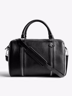 Sunny Medium Grained Leather + - Noir