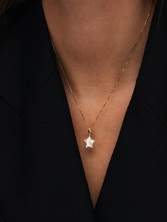 Pearl Star Necklace - Gold