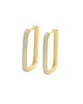 Diamond Edge Hoops - Gold