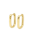 Petite Edge Hoops - Gold