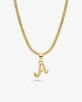 Bone Letter Necklace - Gold