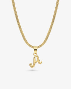 Bone Letter Necklace - Gold