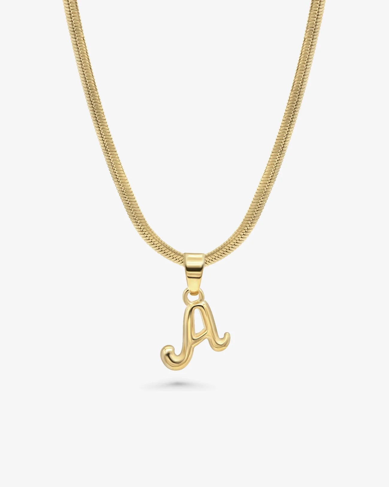 Bone Letter Necklace - Gold