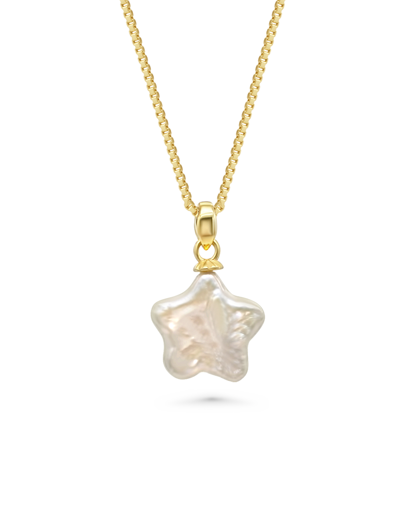 Pearl Star Necklace - Gold