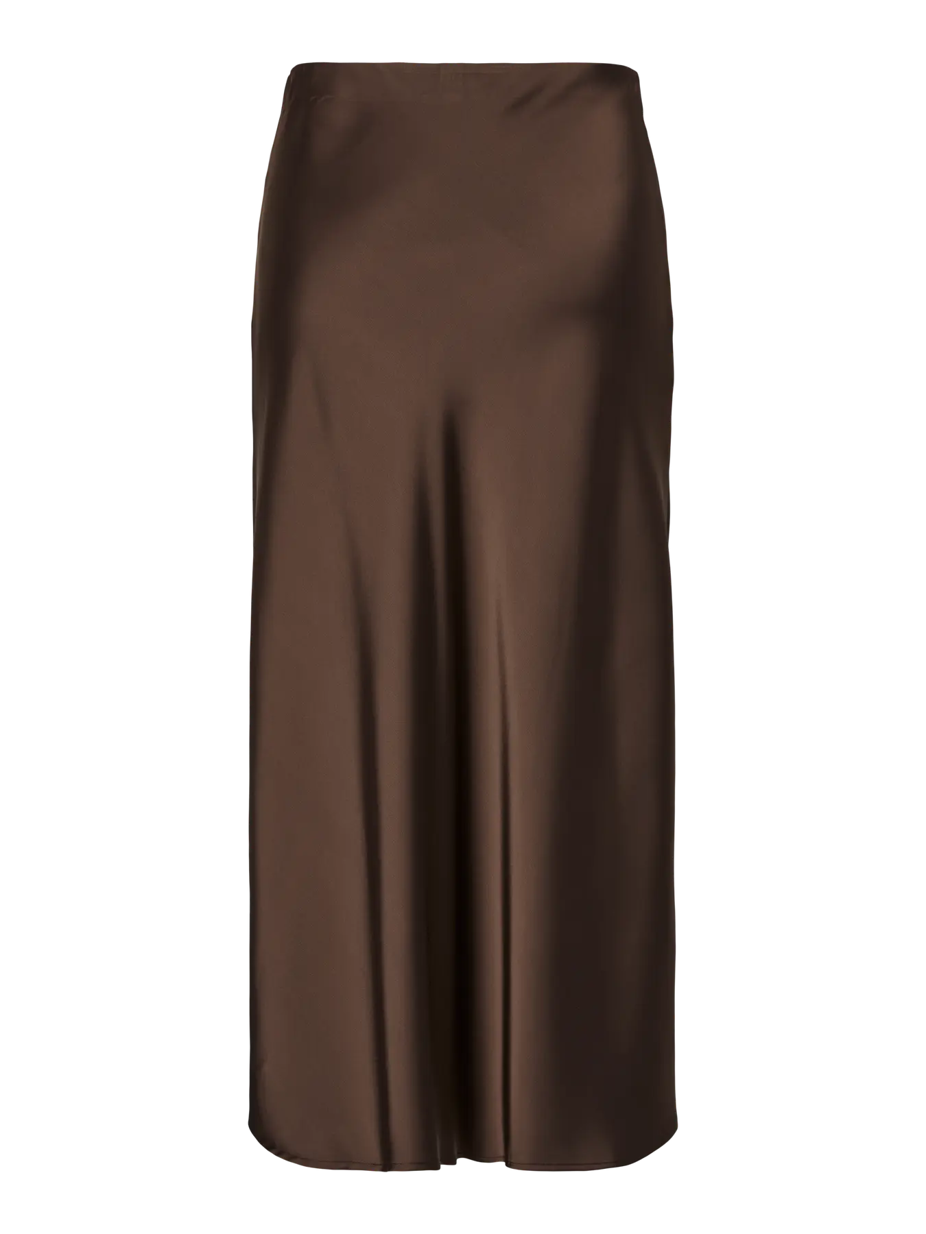 Yaspella Hw Midi Skirt - Chocolate Brown