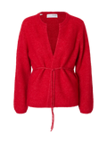 Sia Ras Ls Knit Belt Cardigan - Equestrian Red