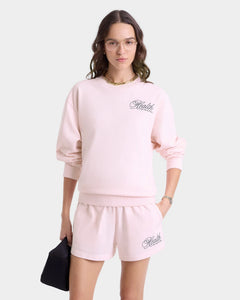 Health Script Crewneck - Pink Dolphin