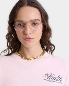 Health Script Crewneck - Pink Dolphin