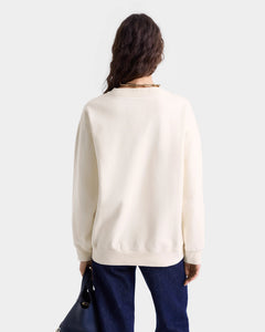 Wellness Club Mc Emboirdered Crewneck - Cream
