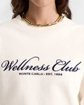 Wellness Club Mc Emboirdered Crewneck - Cream