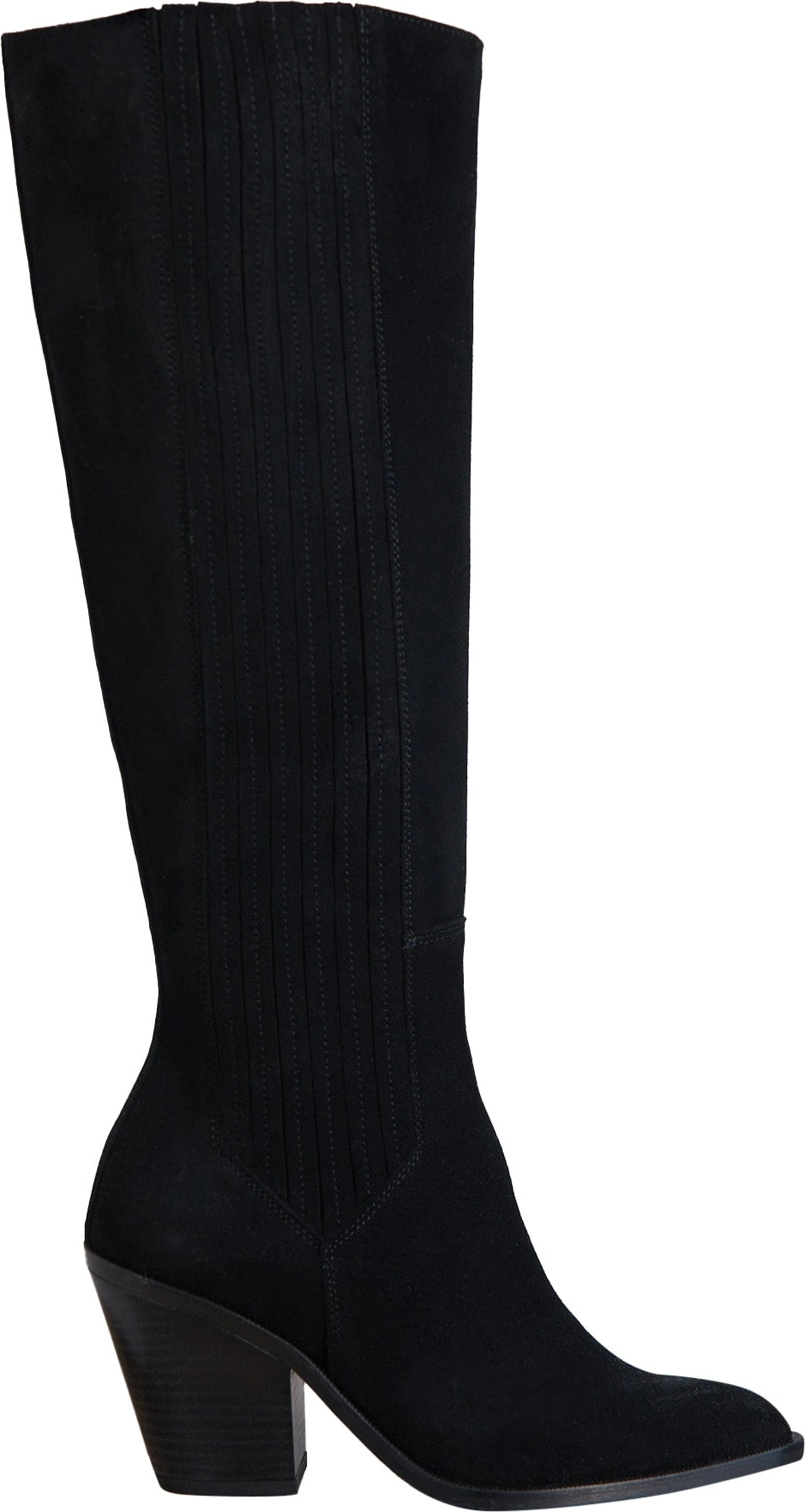 Wilma Knee Boot - Black Suede