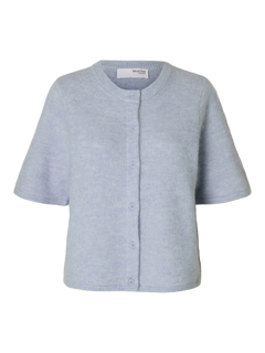 Lulu 2/4 Knit Cardigan Noos - Cashmere Blue Melange