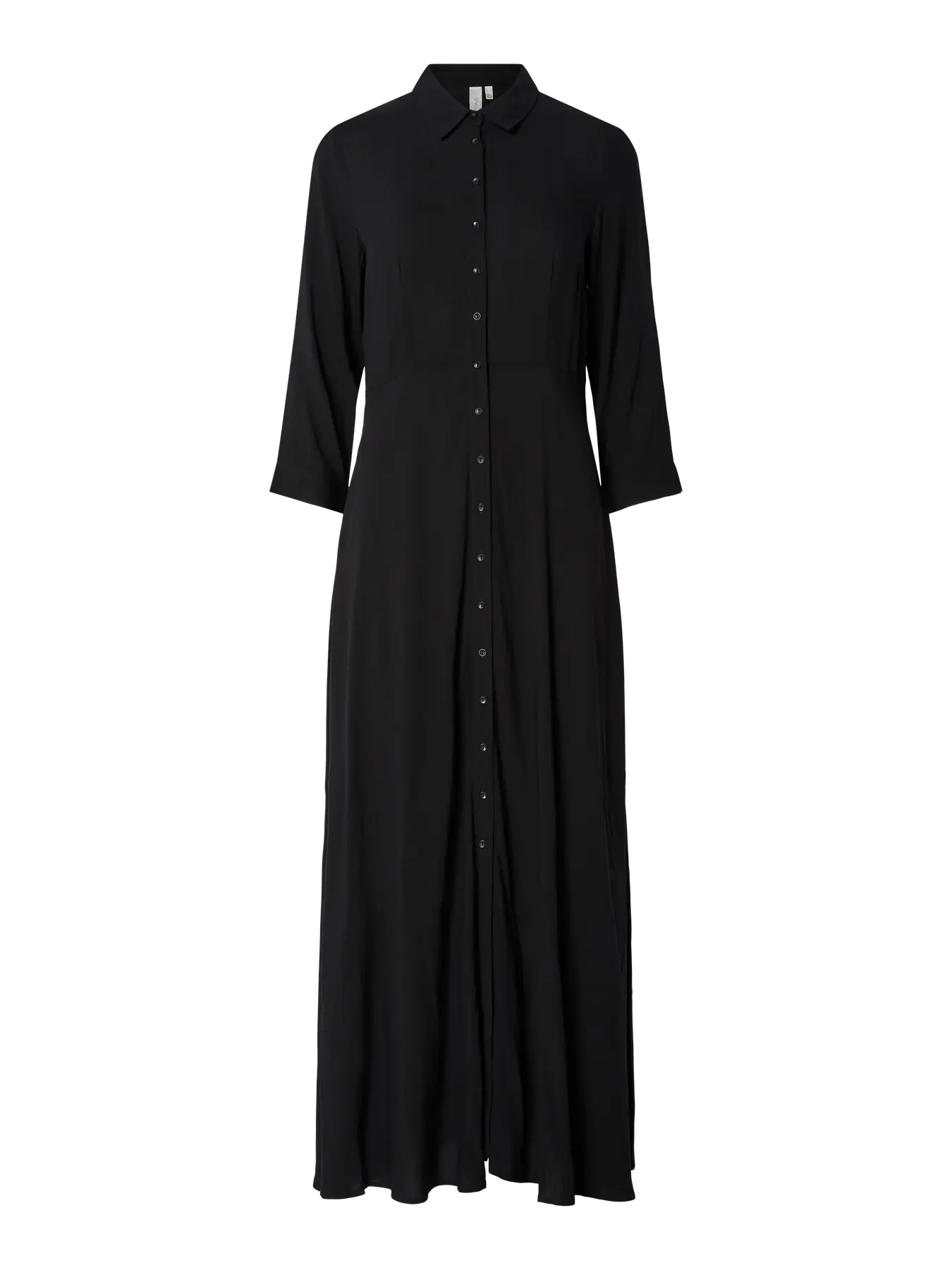 Yassavanna Long Shirt Dress - Black