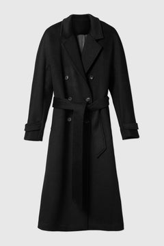 Double Breasted Coat - Black