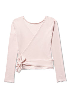 Basic Wrap Sweater - Pale Rose