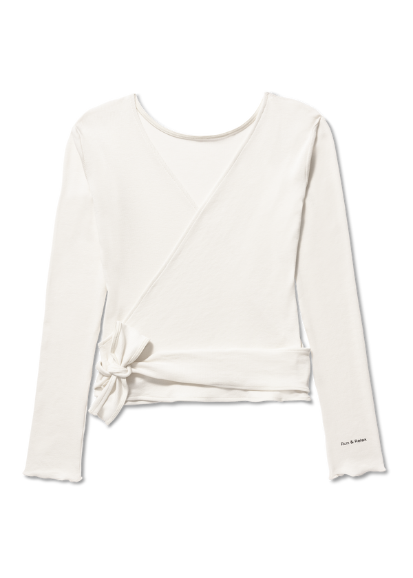 Basic Wrap Sweater - Pure White